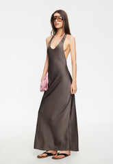 Bare Maxi Dress - Mocca Lioness Fashion