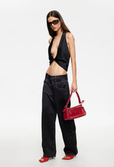 Serenity Satin Pant - Noir Lioness Fashion