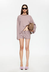 BLOOM LONG SLEEVE - CHOCOLATE BLUSH STRIPE Lioness Fashion