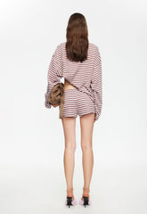BLOOM LONG SLEEVE - CHOCOLATE BLUSH STRIPE Lioness Fashion