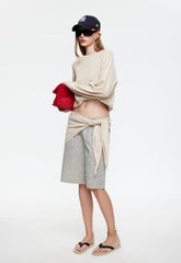 SEVIGNEY LONG SHORT - CREAM CHECK Lioness Fashion