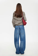 OLSEN KNIT - SLATE STRIPE Lioness Fashion