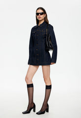 Rider Denim Mini Dress - Dark Denim Lioness Fashion