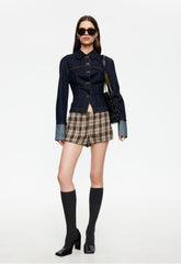 Odette Bloomer - Chocolate Plaid Lioness Fashion