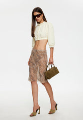 Shoreline Midi Skirt - Leopard Lioness Fashion
