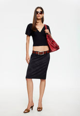 Play On Midi Skirt - Noir Lioness Fashion