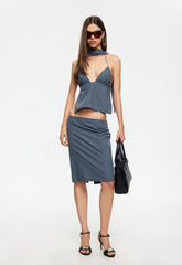 Play On Midi Skirt - Navy Lioness Fashion