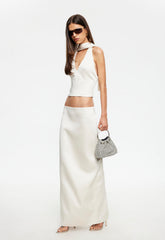 Front Row Maxi Skirt - Cream Lioness Fashion
