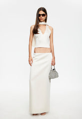 Front Row Maxi Skirt - Cream Lioness Fashion