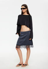 Skin Midi Skirt - Petrol Lioness Fashion
