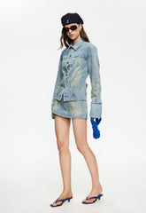 The Bronx Denim Jacket - Stone Blue Lioness Fashion