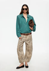 Horseshoe Cropped Jean - Leopard Lioness Fashion