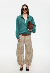 Horseshoe Cropped Jean - Leopard Lioness Fashion