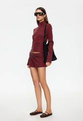 HOUSEWIFE KNIT SHORT - CRIMSON STRIPE Lioness Fashion