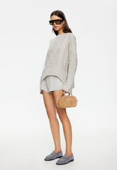HOUSEWIFE KNIT SHORT - ASH CABLE Lioness Fashion