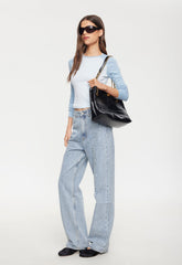 Diamante Jean - Light Denim Lioness Fashion