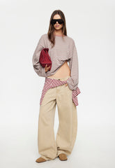 Bloom Long Sleeve - Muted Pastels Stripe Lioness Fashion