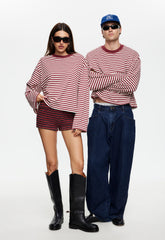 Bloom Long Sleeve - WIne Stripe Lioness Fashion