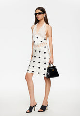 Solana Midi Dress - Cream Polka Lioness Fashion