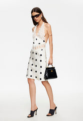 Solana Midi Dress - Cream Polka Lioness Fashion