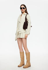 Wiseguy Mini Dress - Sand Lioness Fashion