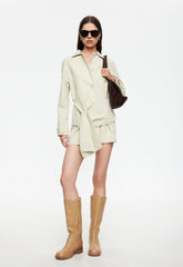 Wiseguy Mini Dress - Sand Lioness Fashion