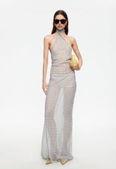 LUX MAXI DRESS - SKY CHECK Lioness Fashion
