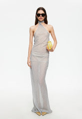 LUX MAXI DRESS - SKY CHECK Lioness Fashion