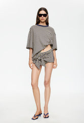 Bloom Bubble Skort - Beige Stripe Lioness Fashion