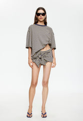 Bloom Bubble Skort - Beige Stripe Lioness Fashion