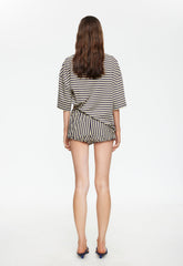 Bloom Bubble Skort - Beige Stripe Lioness Fashion