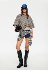 Bloom Short Sleeve - Beige Stripe Lioness Fashion