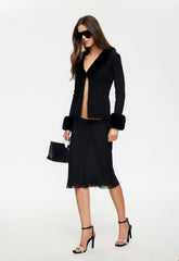 SHORELINE MIDI SKIRT - OBSIDIAN Lioness Fashion