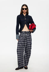 Nova Pant - Navy Plaid Lioness Fashion