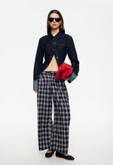 Nova Pant - Navy Plaid Lioness Fashion
