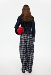 Nova Pant - Navy Plaid Lioness Fashion