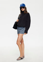 Bloom Knit Short - Grey Blue Stripe Lioness Fashion