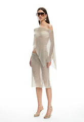 LUMINOUS MIDI SKIRT - TOPAZ Lioness Fashion
