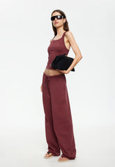 Lucky Cami - Chocolate Wine Stripe Lioness Fashion