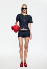 AFTERGLOW MINI SHORT - DARK DENIM Lioness Fashion