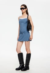 GLACÉ MINI DRESS - NAVY STRIPE Lioness Fashion