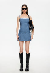 GLACÉ MINI DRESS - NAVY STRIPE Lioness Fashion
