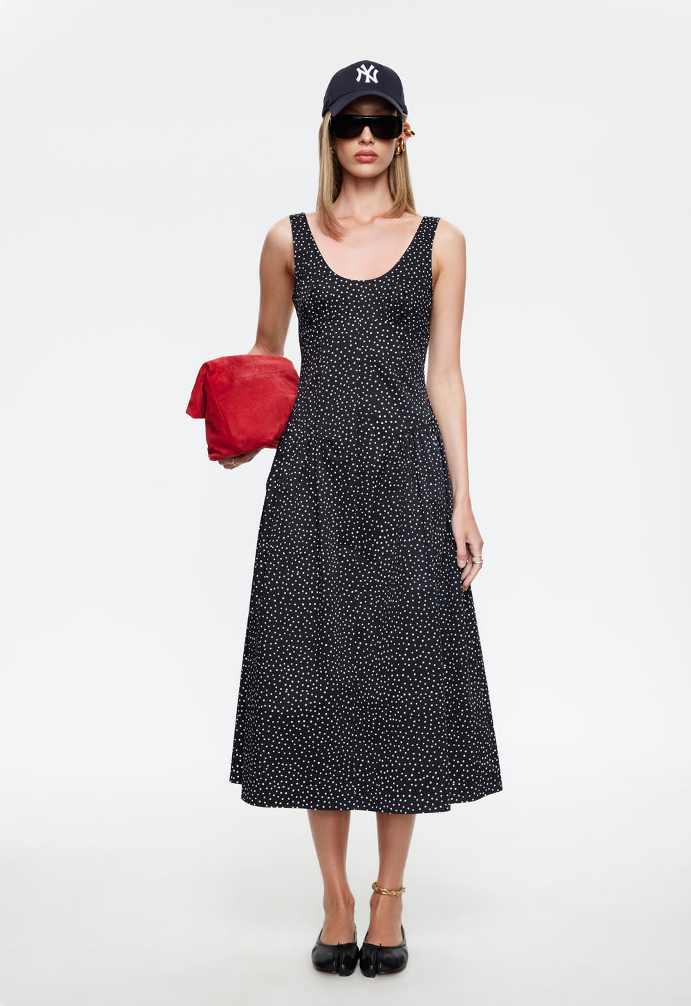 LUNA ROSA MAXI DRESS - NOIR POLKA Lioness Fashion