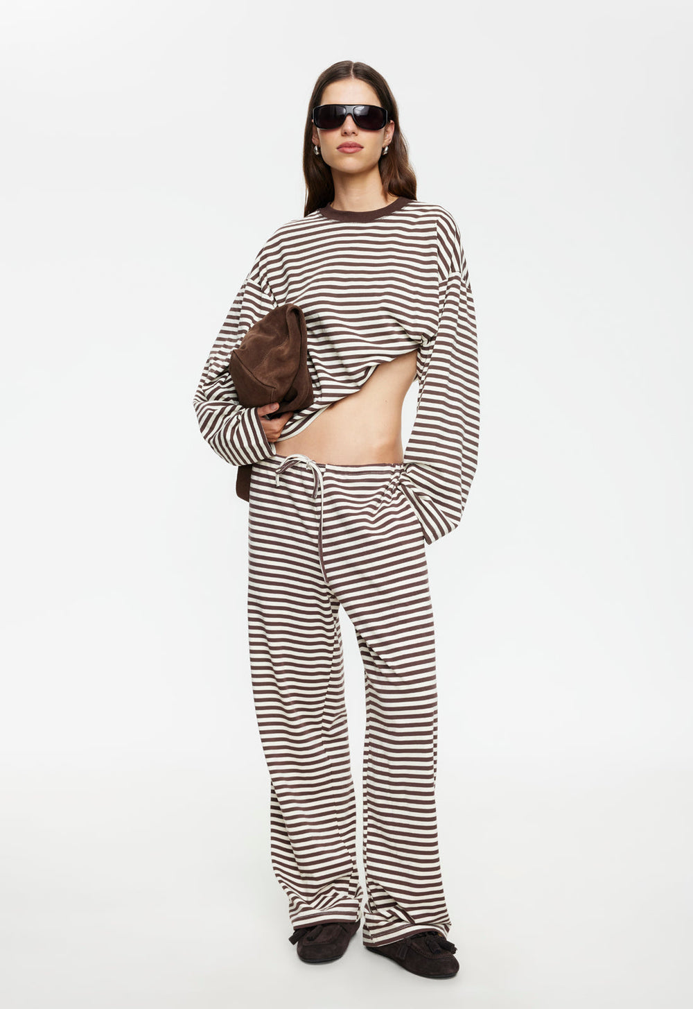 BLOOM PANT - DARK CHOCOLATE STRIPE Lioness Fashion