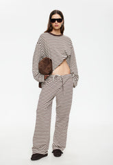 BLOOM PANT - DARK CHOCOLATE STRIPE Lioness Fashion