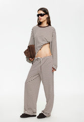 BLOOM PANT - DARK CHOCOLATE STRIPE Lioness Fashion