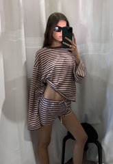 KOURT BLOOMERS - CHOCOLATE BLUSH STRIPE Lioness Fashion