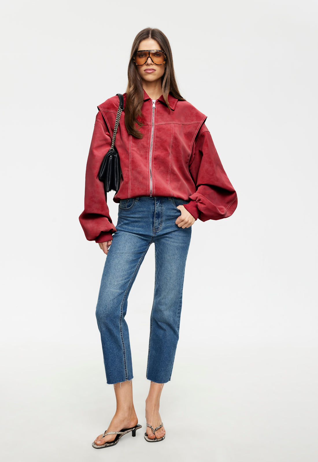 VISTA BOMBER - CRIMSON Lioness Fashion
