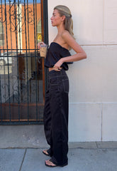 Serenity Satin Pant - Noir Lioness Fashion