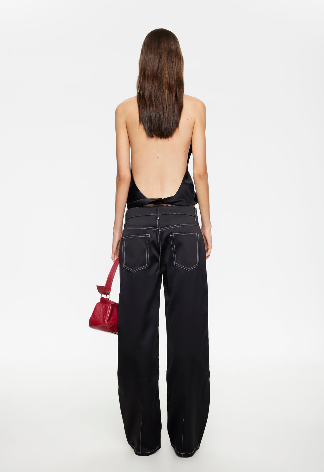 Serenity Satin Pant - Noir Lioness Fashion
